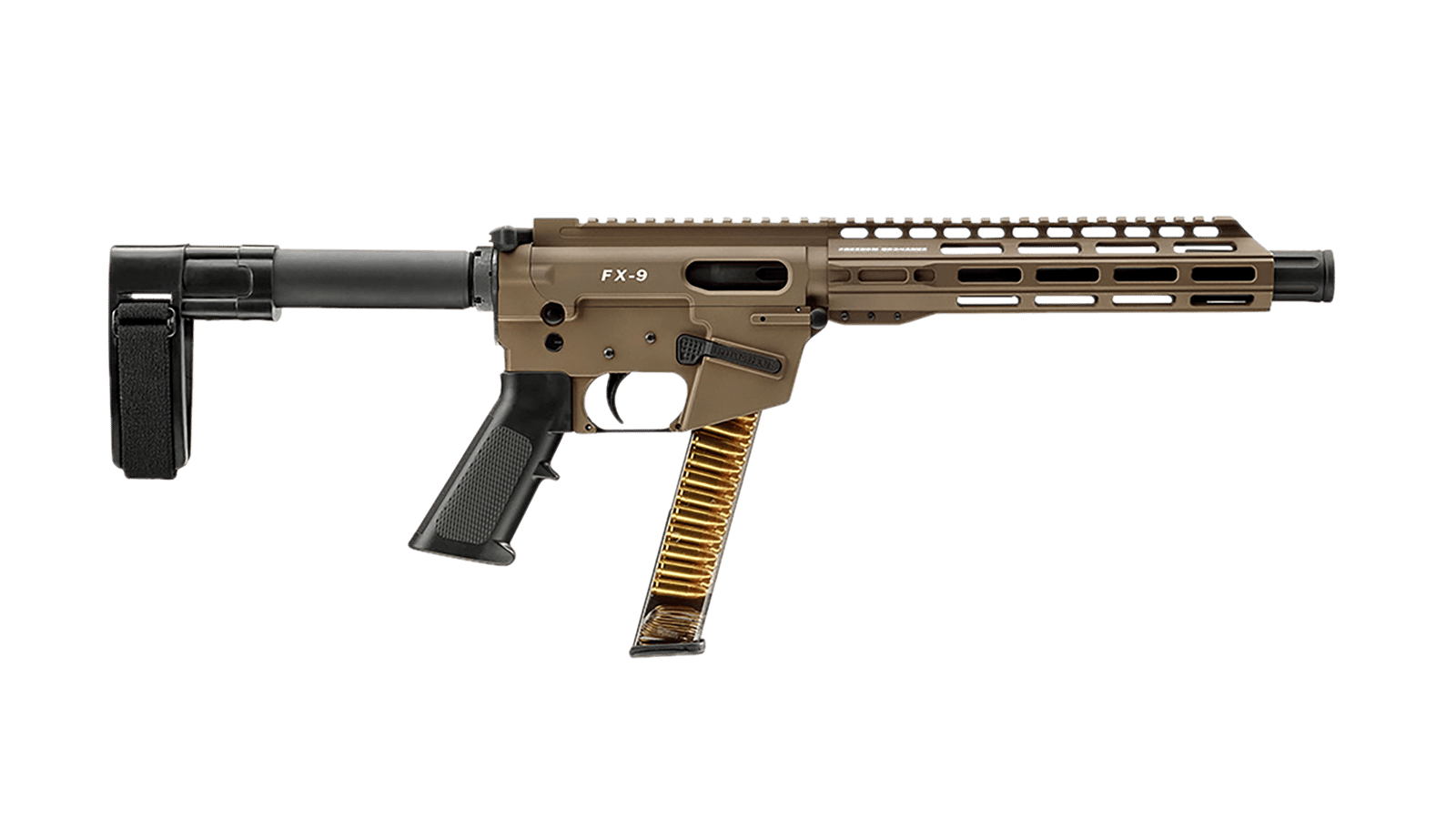FREEDOM ORDNANCE FX9P10SBM-FDE FX9P  9mm Luger 10" Flat Dark Earth
