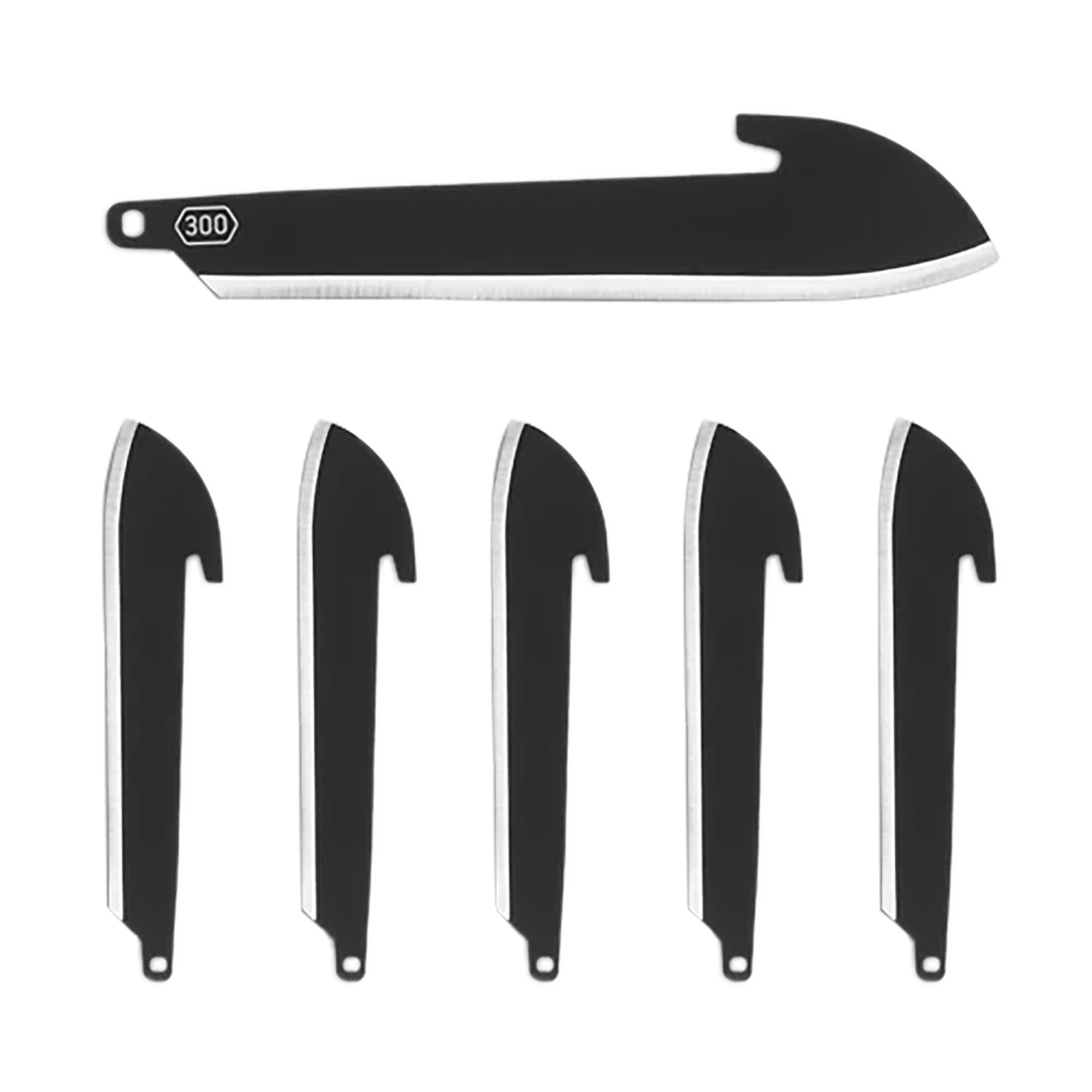 Outdoor Edge RRSF30K6C   3" Sheepsfoot Plain Black Oxide 420J2 SS Blade 6 Blades