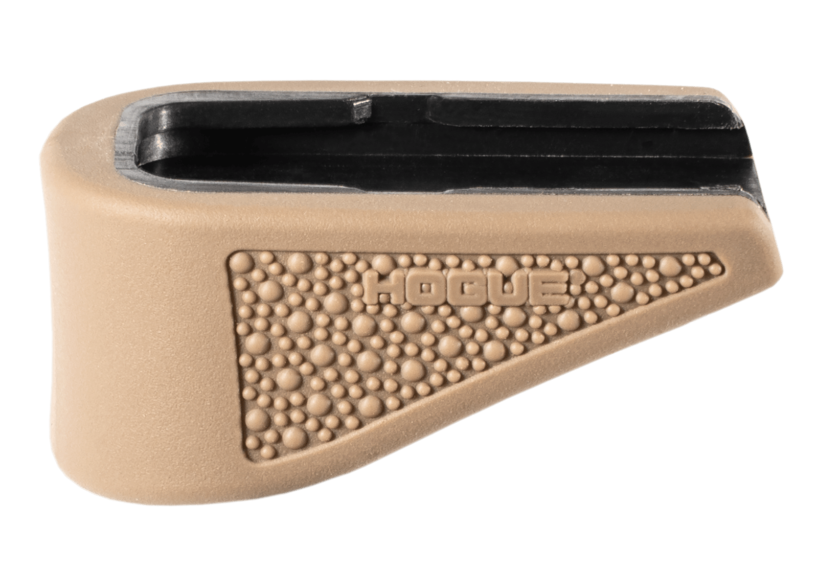 Hogue 18233  Extension Base Pad Fits Glock 43 Compatible w/ 6rd Magazine FDE Overmolded Rubber
