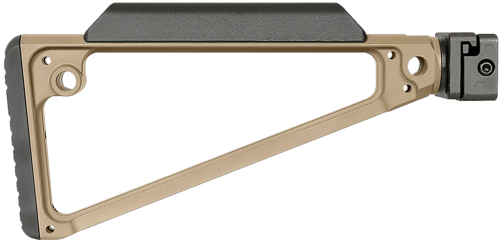 Midwest Industries MITRISFFDE Triangle Side Folding Stock Flat Dark Earth 6061 Aluminum