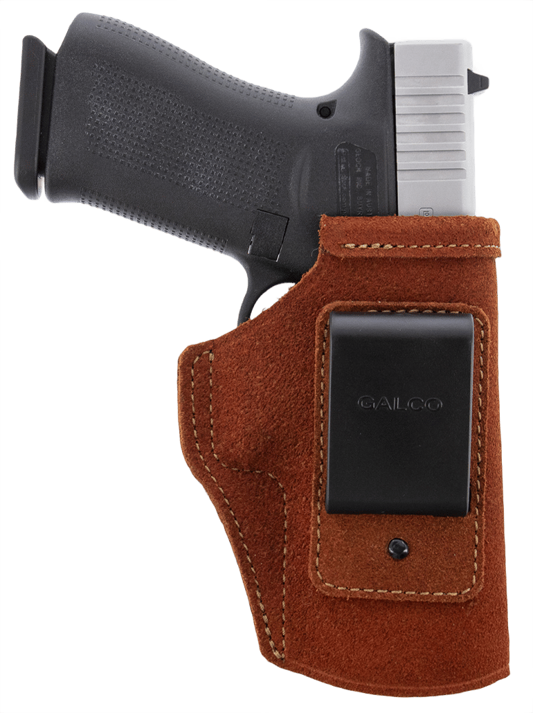 Galco STO286R Stow-N-Go  IWB Natural Steerhide Fits Glock 26 Gen3-5 Right Hand
