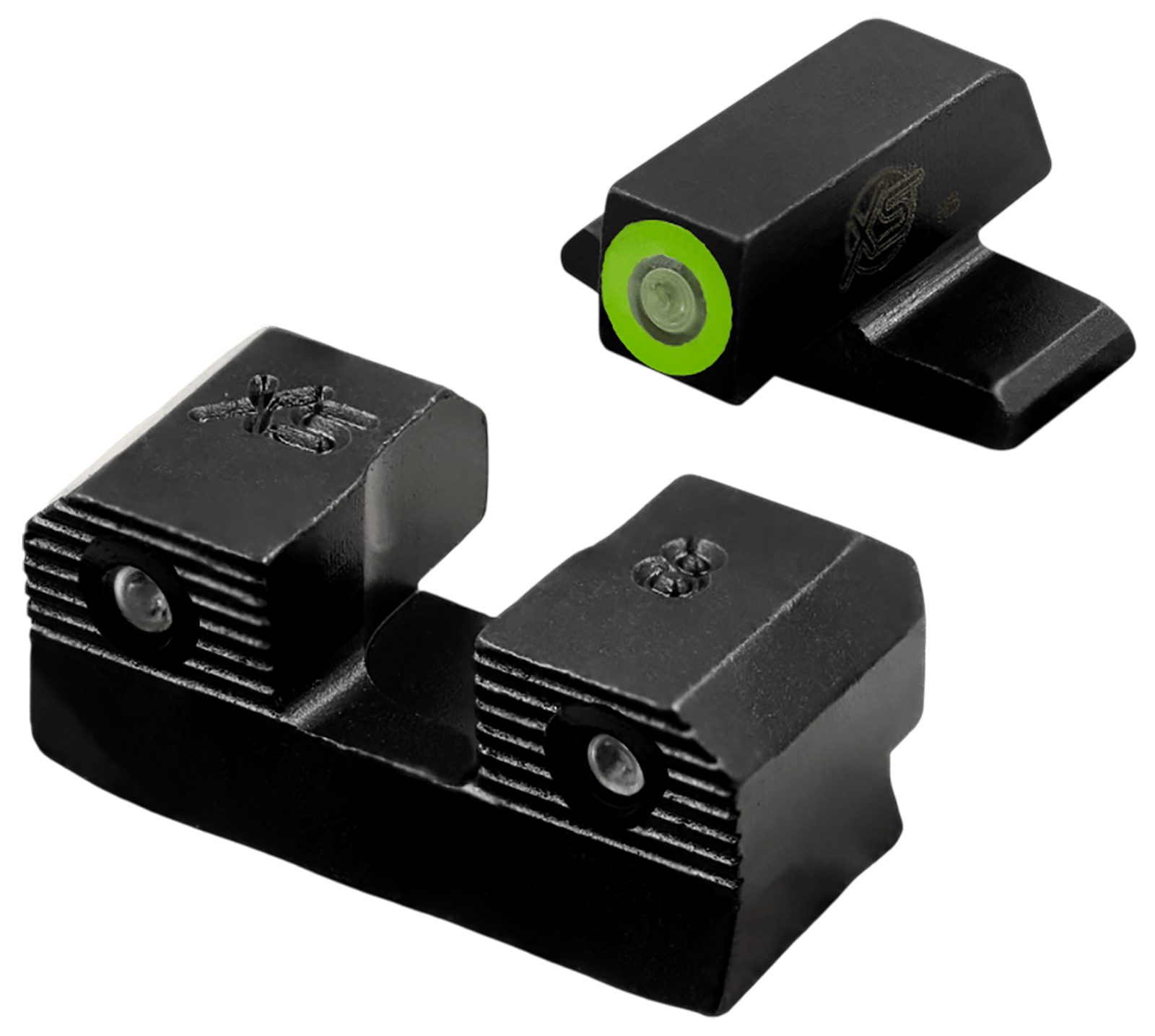 XS Sights SIR201P6G R3D 2.0 Night Sight Set Green Tritium Front/Black Oxide Frame Fits Sig/Springfield/FN 509