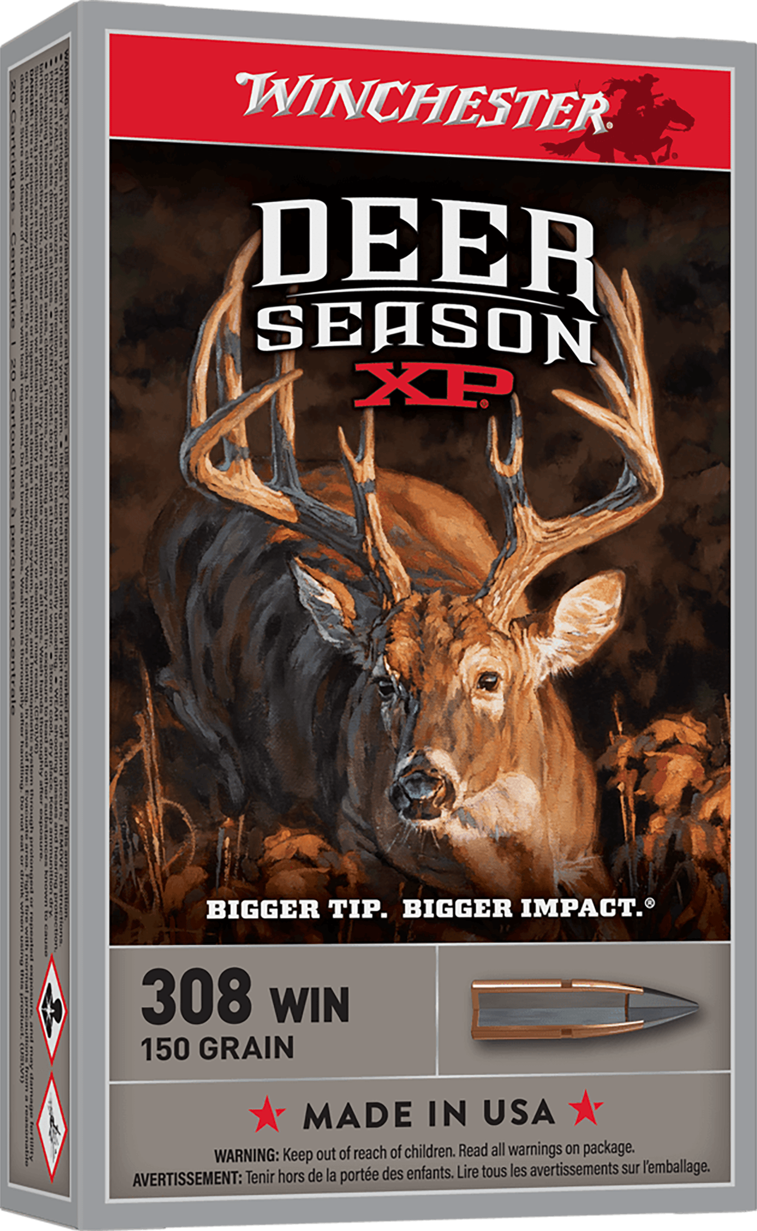 Winchester Ammo X308DS Deer Season XP 308Win 150gr Extreme Point 20 Per Box/10 Case
