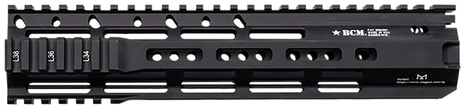 BCM RAIDERM10556BL RAIDER-M13 Rail  Black Anodized 10.00" M-LOK Free-Floating Style Made of Aluminum for AR-Platform