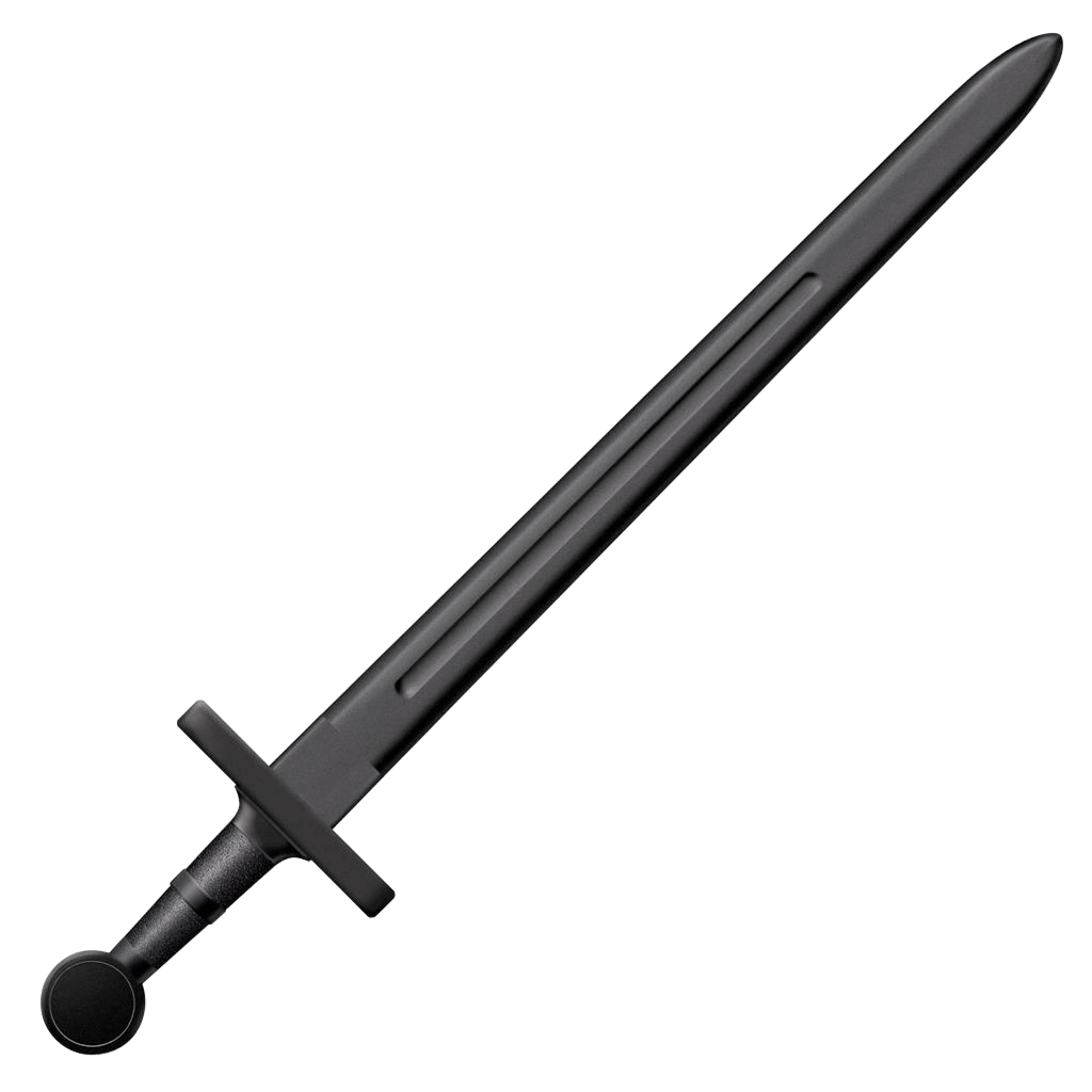 Cold Steel CS92BKS Medieval Training Sword 32.25" Sword Plain Black Polypropylene Blade/7.25" Black Polypropylene Handle