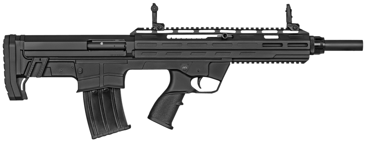 Tokarev USA 21000105 TBP  12 Gauge Semi-Auto 3" 5+1 18.50" Black Steel Barrel, Black Receiver w/Picatinny Rail, Black Bullpup Synthetic Stock