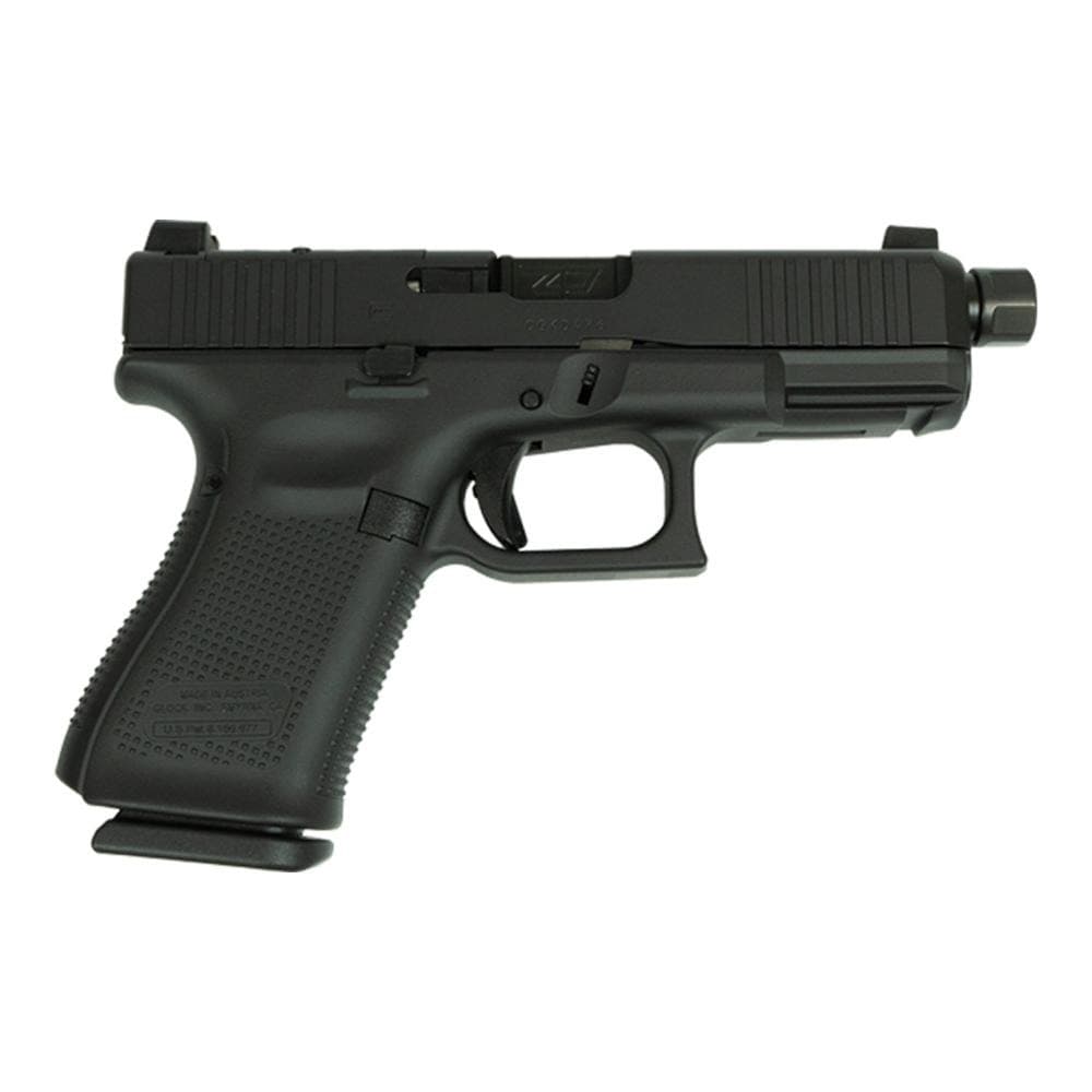 Glock V-Series Model 19 Black Cerakote Handgun 9mm Luger 15rd Magazines (3) 4.6" Threaded Barrel Black Austria Made