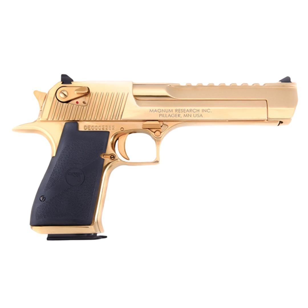 Magnum Research Desert Eagle Mark XIX Handgun .50 AE 7rd Magazines 6" Barrel Gold Zirconium Nitride Finish - Blemished