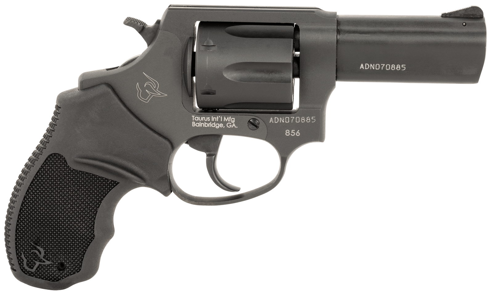 Taurus 2-856P31 856 T.O.R.O. Small 38 Special +P 6 Shot 3" Matte Black Stainless Steel Barrel, Cylinder & Frame, Black Rubber Grip, Transfer Bar Safety, Exposed Hammer