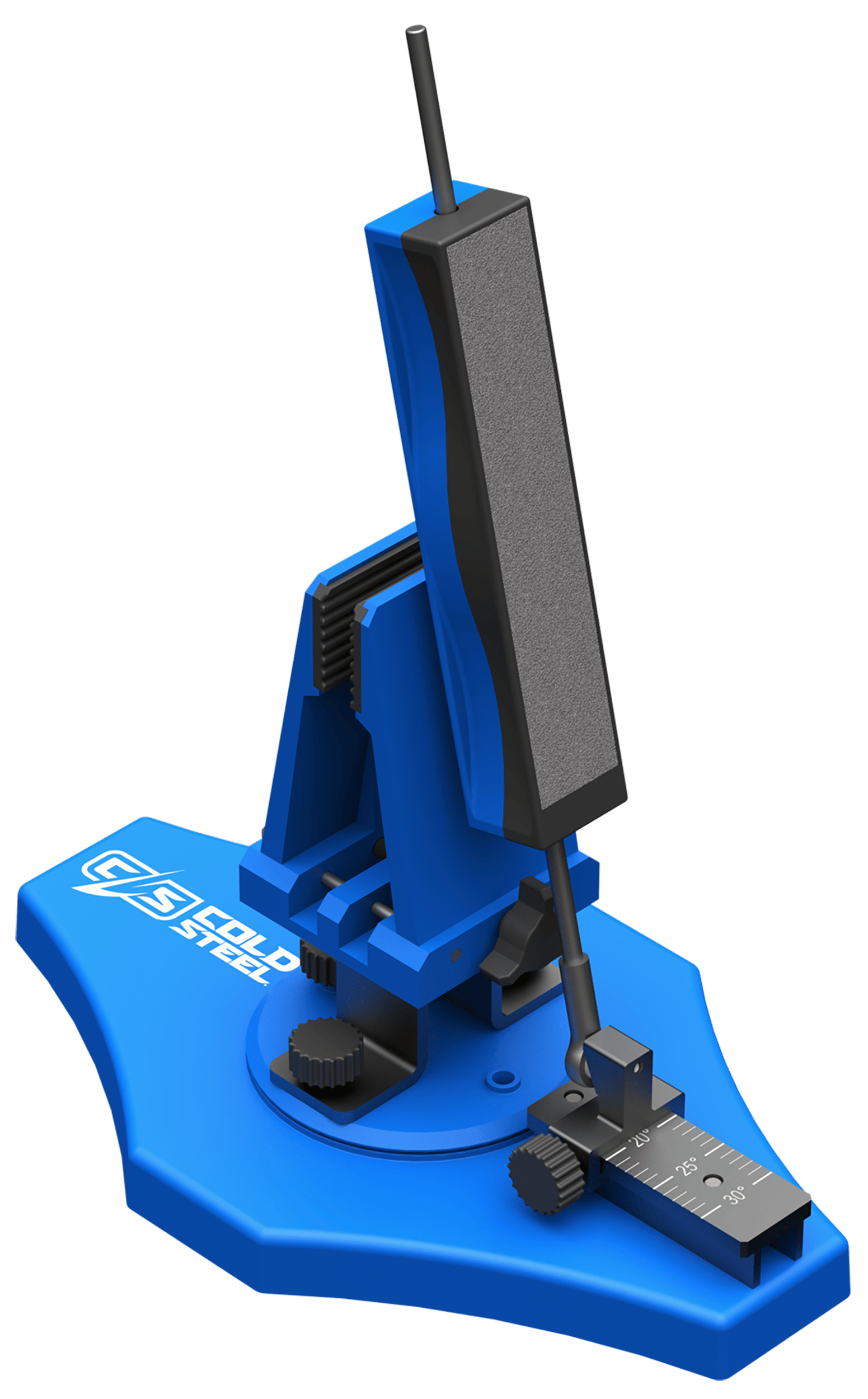Cold Steel CSKSBKS Benchtop Knife Sharpener Blue Fixed Diamond Sharpener Includes Carry Case