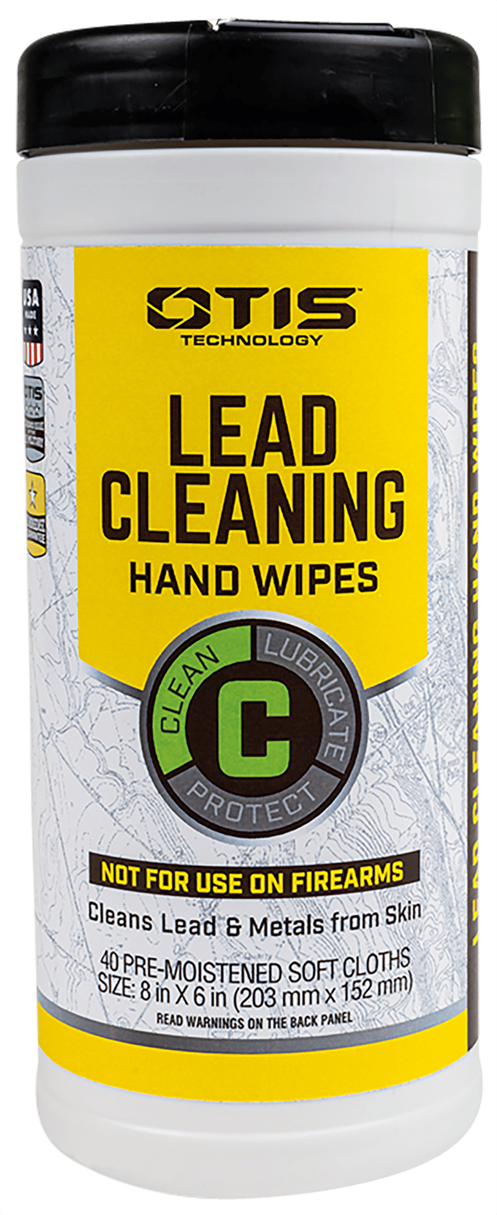 Otis FG40CLRW Lead Cleaning Hand Wipes Cleans Lead & Metals from Skin 40 Count Can