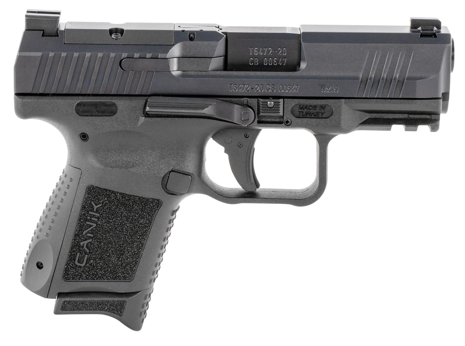 Canik HG5643N TP9 Elite Subcompact 9mm Luger 15+1/12+1, 3.60" Black Nitride Match Grade Barrel, Optic Ready/Serrated Steel Slide, Polymer Frame w/Picatinny Rail & Interchangeable Backstrap Grip