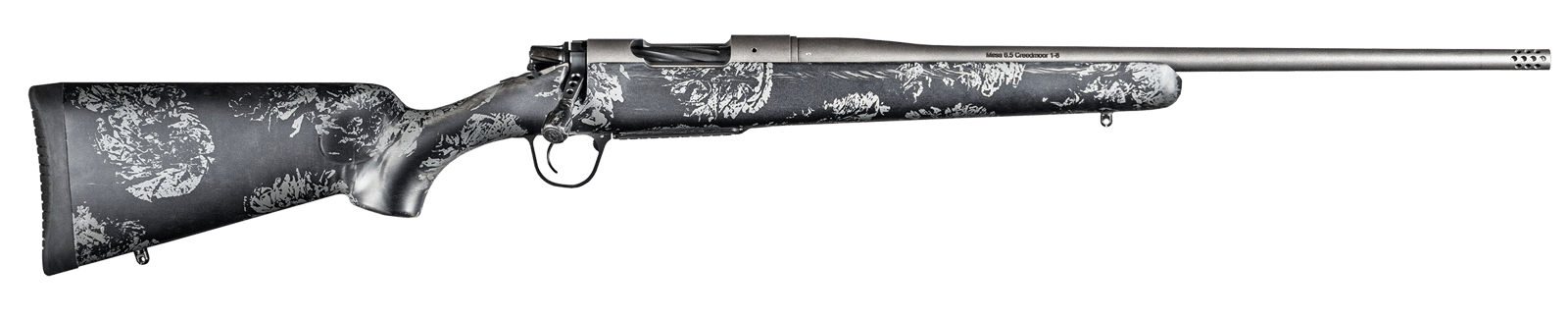 Christensen Arms 8010119000 Mesa FFT 7mm PRC 3+1 22" Threaded Barrel, Tungsten Gray Cerakote, Black with Gray Webbing Stock