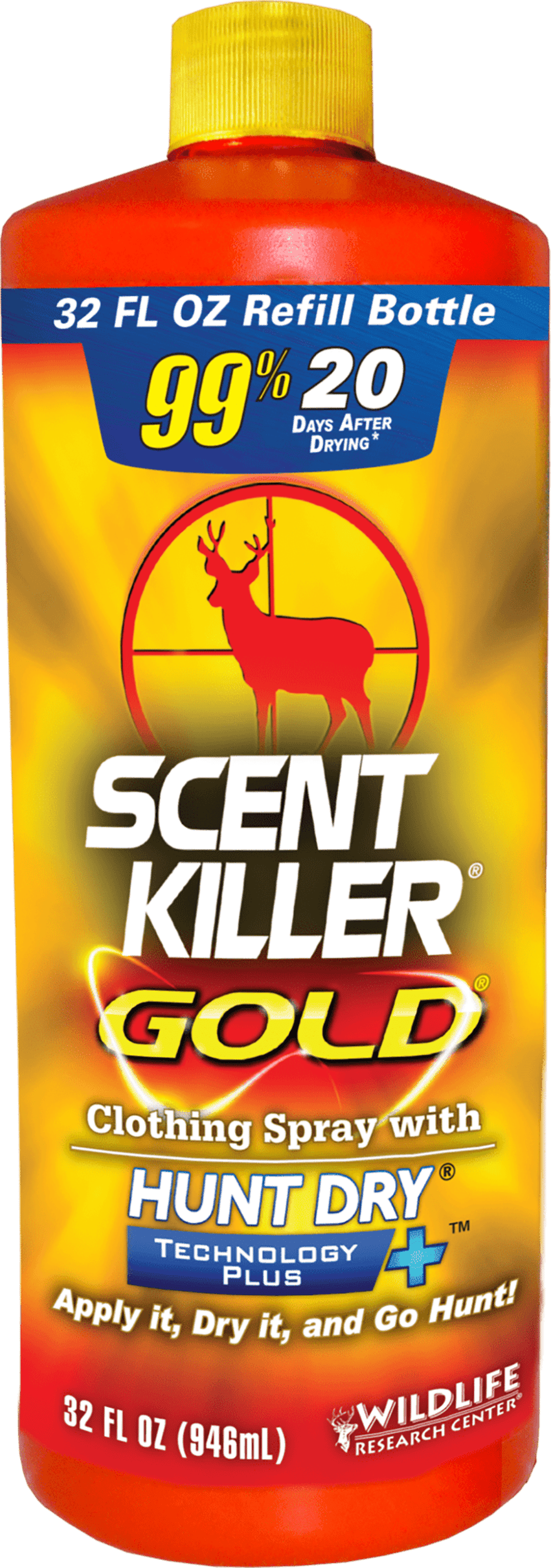 Wildlife Research 1261 Scent Killer Gold Spray Refill Odorless Scent 32 oz Bottle