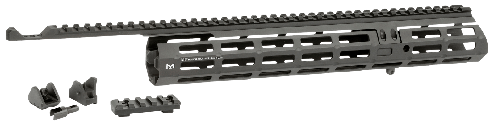 Midwest Industries MIMAR1895XRS Extended Sight System  13.63" M-LOK Black Hardcoat Anodized for Marlin 1895 Variants Includes Iron Sights