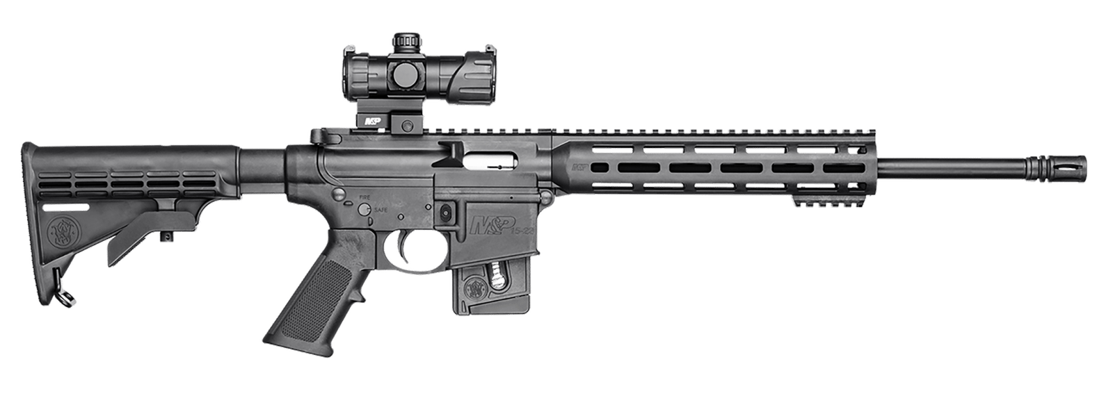 Smith & Wesson 12723 M&P15 Sport OR 22 LR 10+1 16.50" Black Threaded Barrel, Matte Black Aluminum Receiver w/Picatinny Rail, M-LOK Handguard, Black 6 Position CAR Synthetic Stock, Black Polymer Grip,
