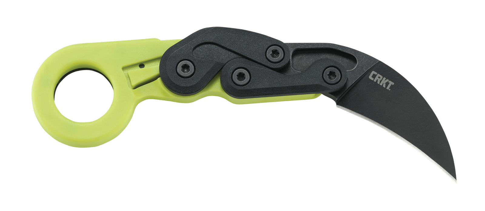 CRKT 4041G Provoke Zap 2.47" Folding Plain Black Stonewashed 4116 Stainless Steel Blade/Bright Green Grivory Handle Includes Pocket Clip