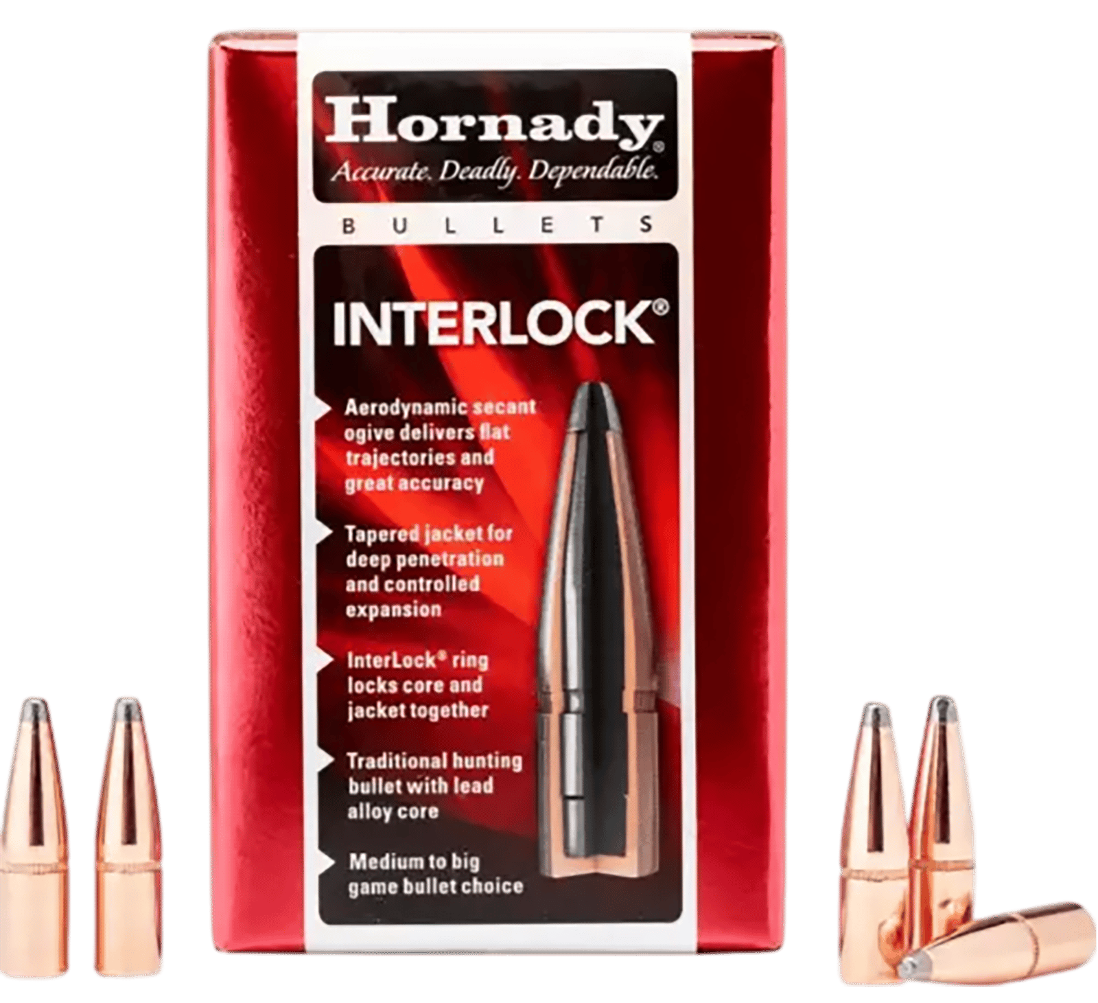Hornady 41051 InterLock  405 Cal .411 300 gr Spire Point 50 Per Box/ 25 Case