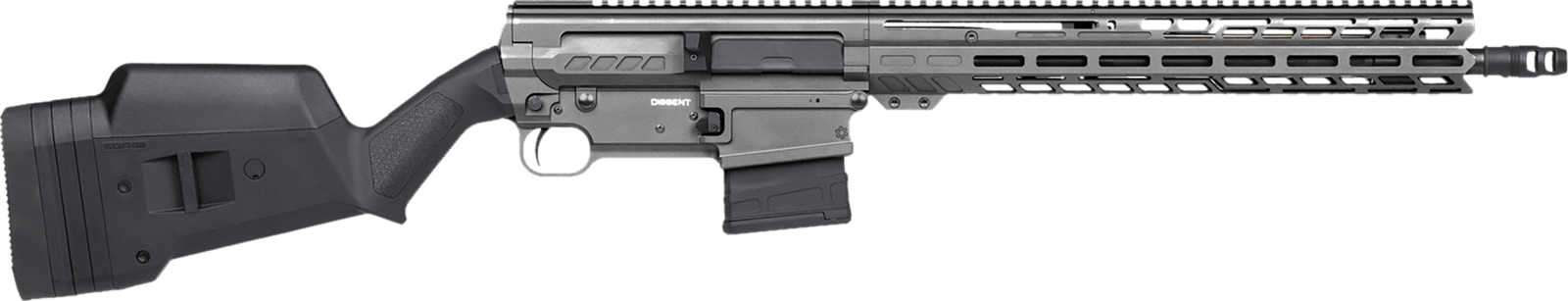 CMMG 38A530CTNG Dissent BR3 308 Win 10+1 16.10" Black Nitride Threaded Barrel, Tungsten Cerakote Aluminum Receiver w/Picatinny Rail, M-LOK Handguard, Magpul SGA Black Polymer Stock, Ambidextrous