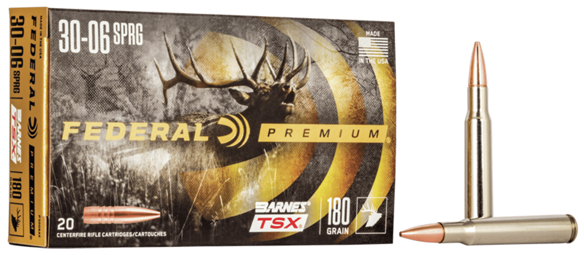 Federal P3006AE Premium  30-06Springfield 180gr Barnes TSX 20 Per Box/10 Case