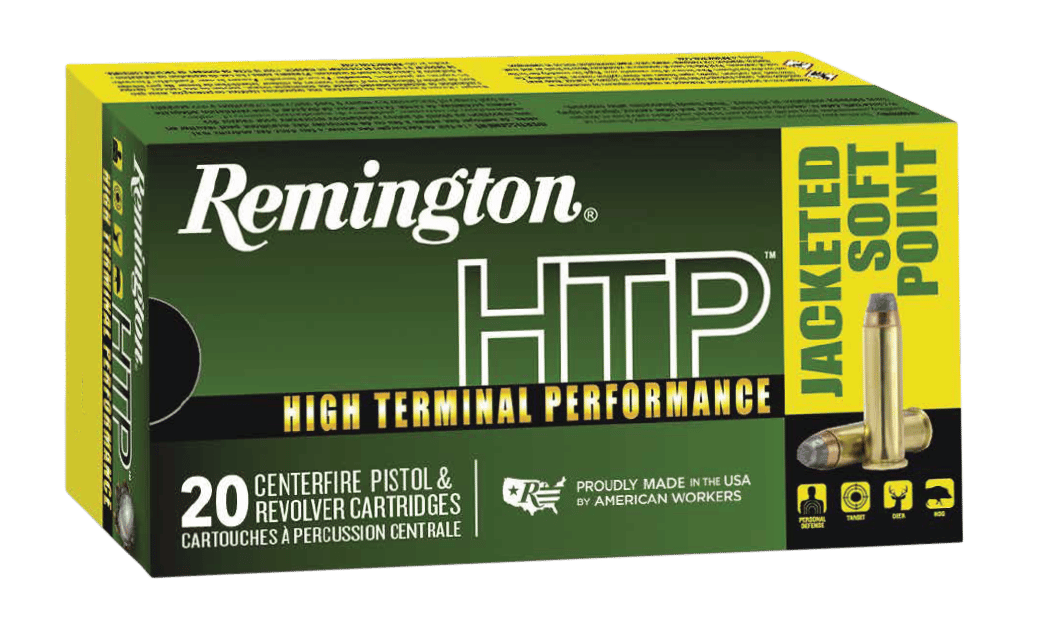 Remington Ammunition 23002 HTP  44RemMag 240gr Jacketed Soft Point 20 Per Box/25 Case