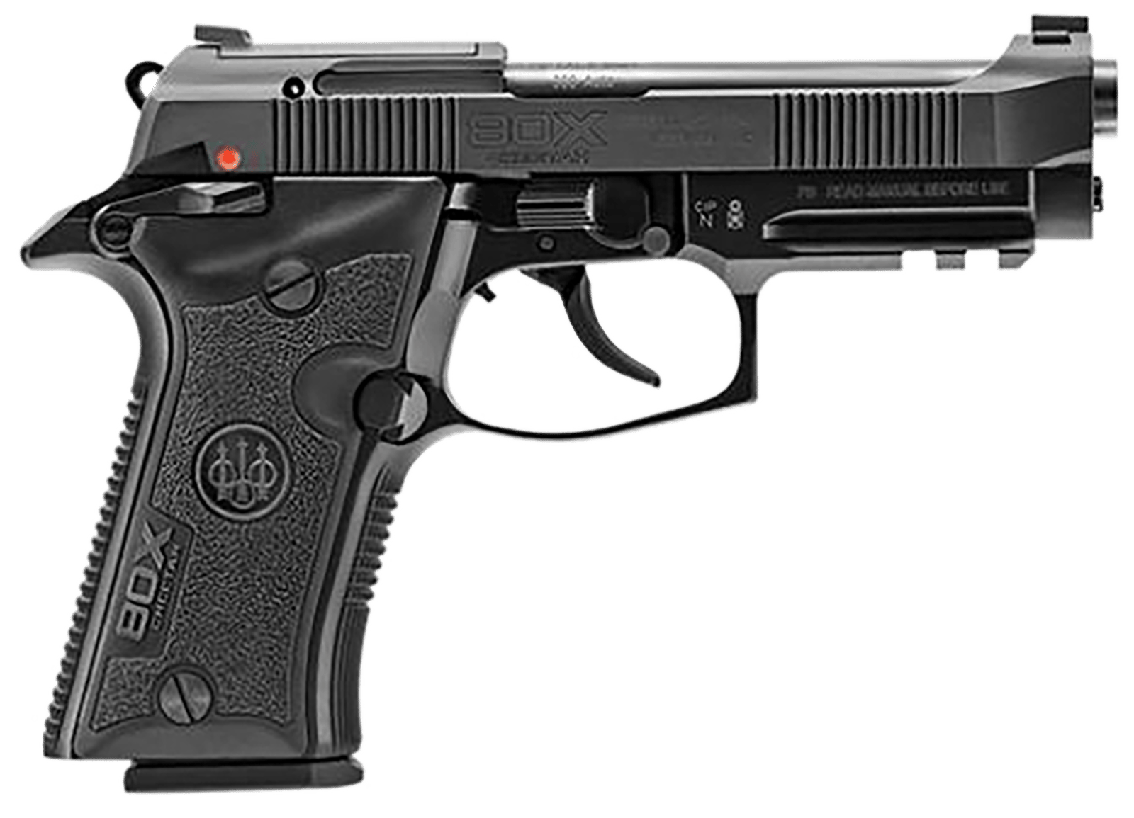 Beretta USA J80XBLK13 80X Cheetah 380 ACP 13+1 3.90" Black Optic Ready/Serrated Slide, Black Anodized Aluminum Frame w/Picatinny Rail & Beavertail