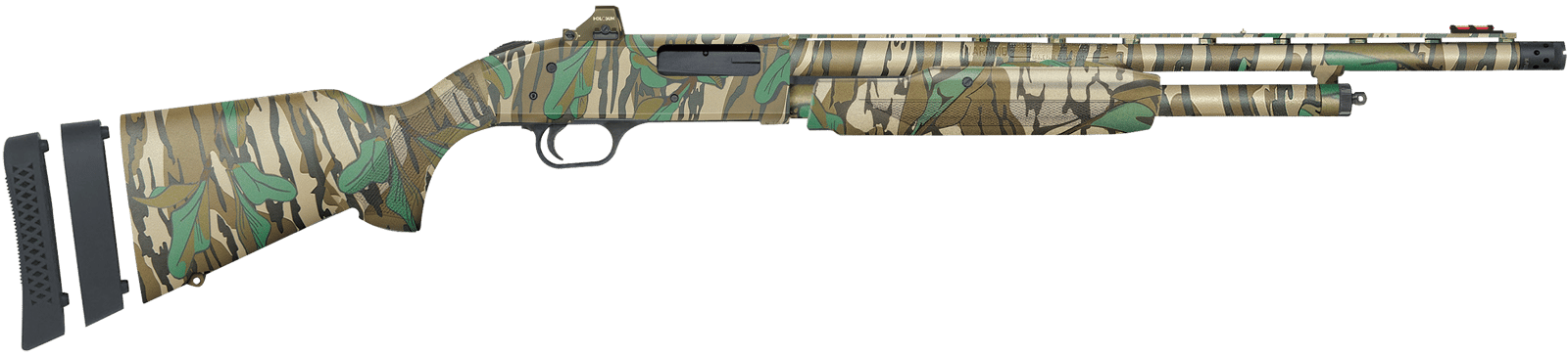 Mossberg 54684 500 Super Bantam Turkey 20 Gauge 5+1 3" 20", Mossy Oak Green Leaf, Optic Cut Rec, Synthetic Stock with Adj. Shims, XF Turkey Choke, Includes Holosun Red Dot