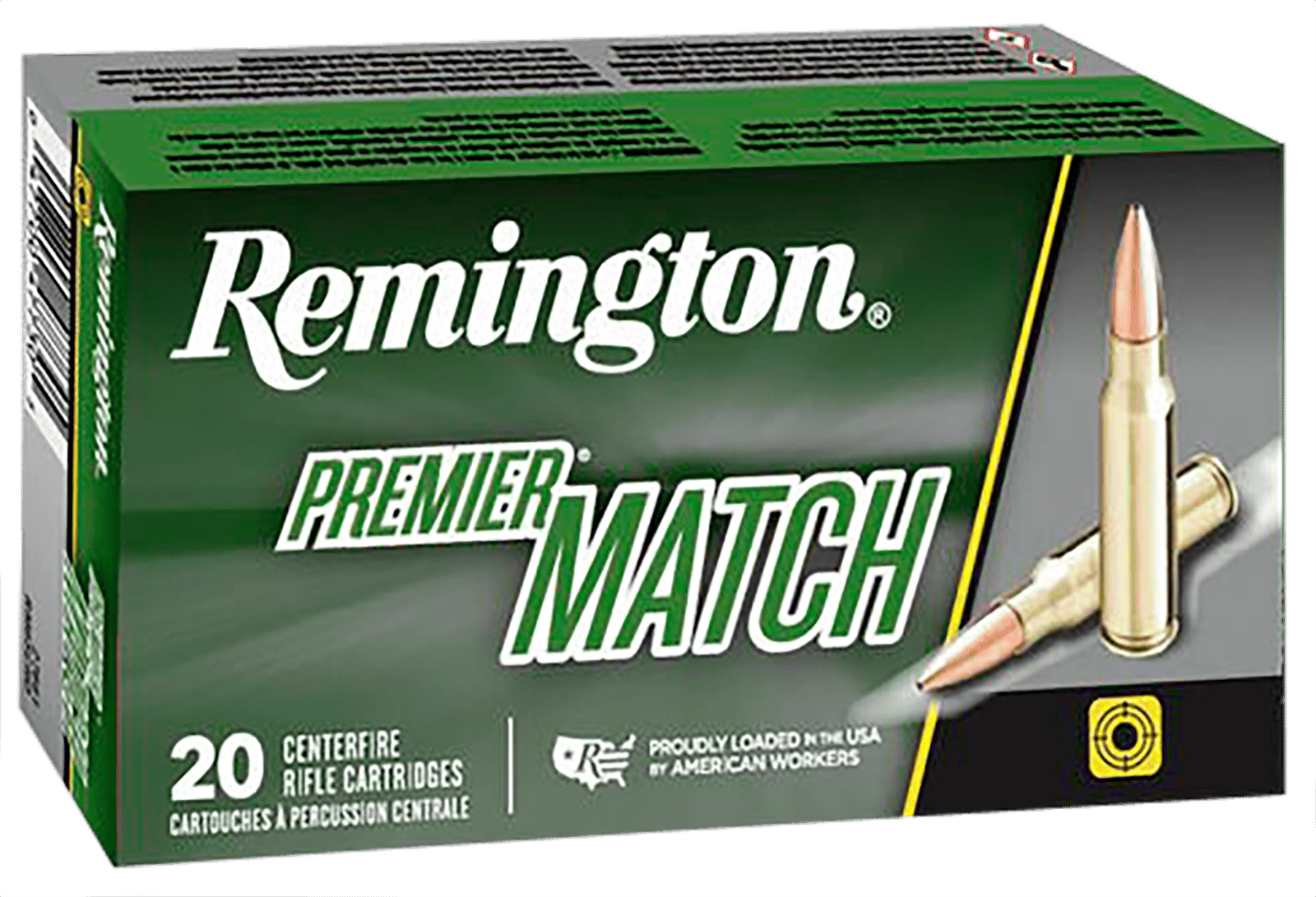 Remington Ammunition 27661 Premier Match 6.5Creedmoor 140gr Sierra MatchKing BTHP 20 Per Box/10 Case