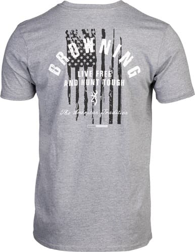 BROWNING SS T-SHIRT HUNT TOUGH HEATHER GRAY XLARGE