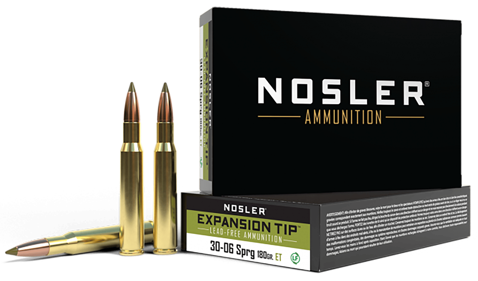 Nosler 40037 E-Tip  30-06Springfield 180gr E Tip Lead Free 20 Per Box/10 Case