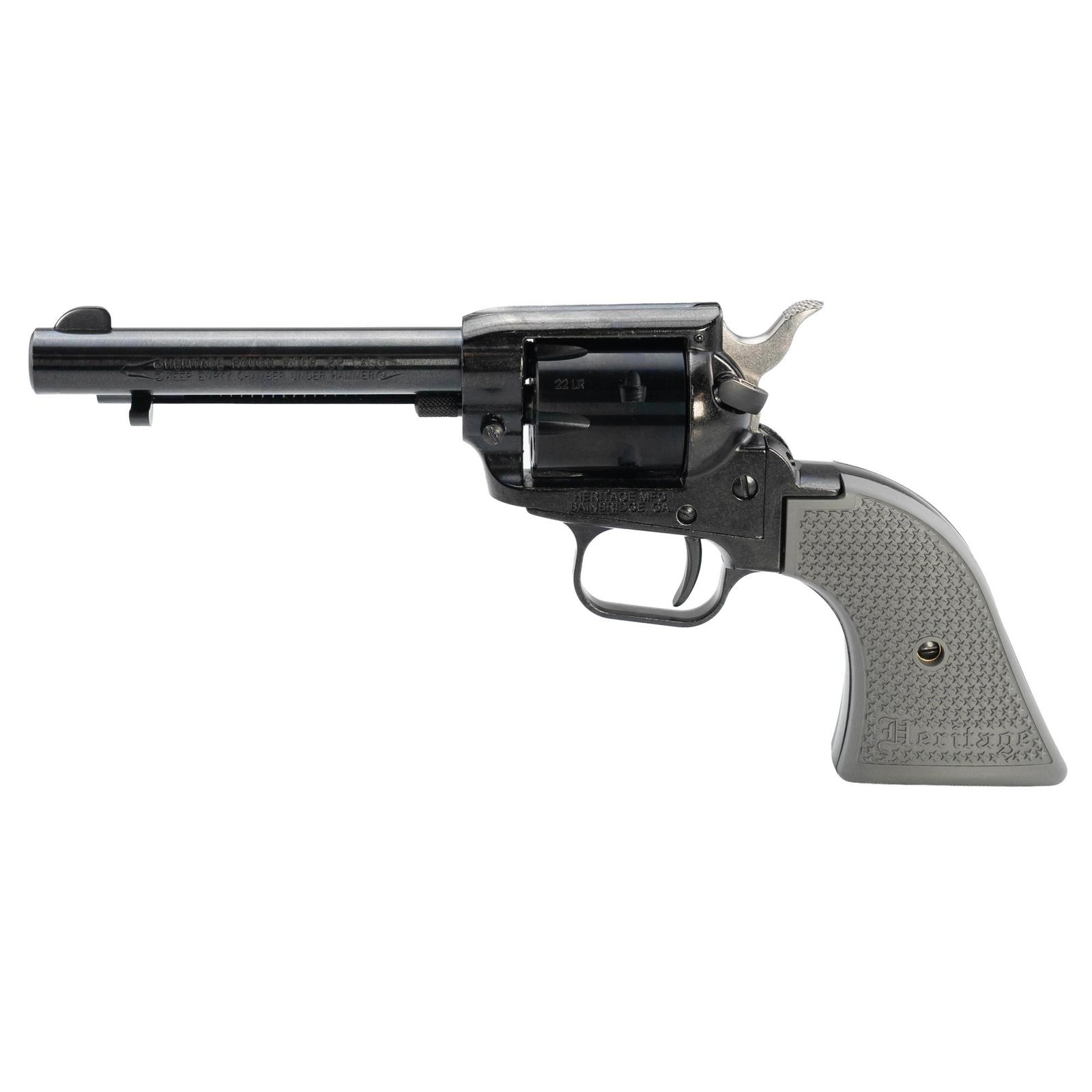 HERITAGE 22LR 4.75" 6RD BLK/GRY GRIP