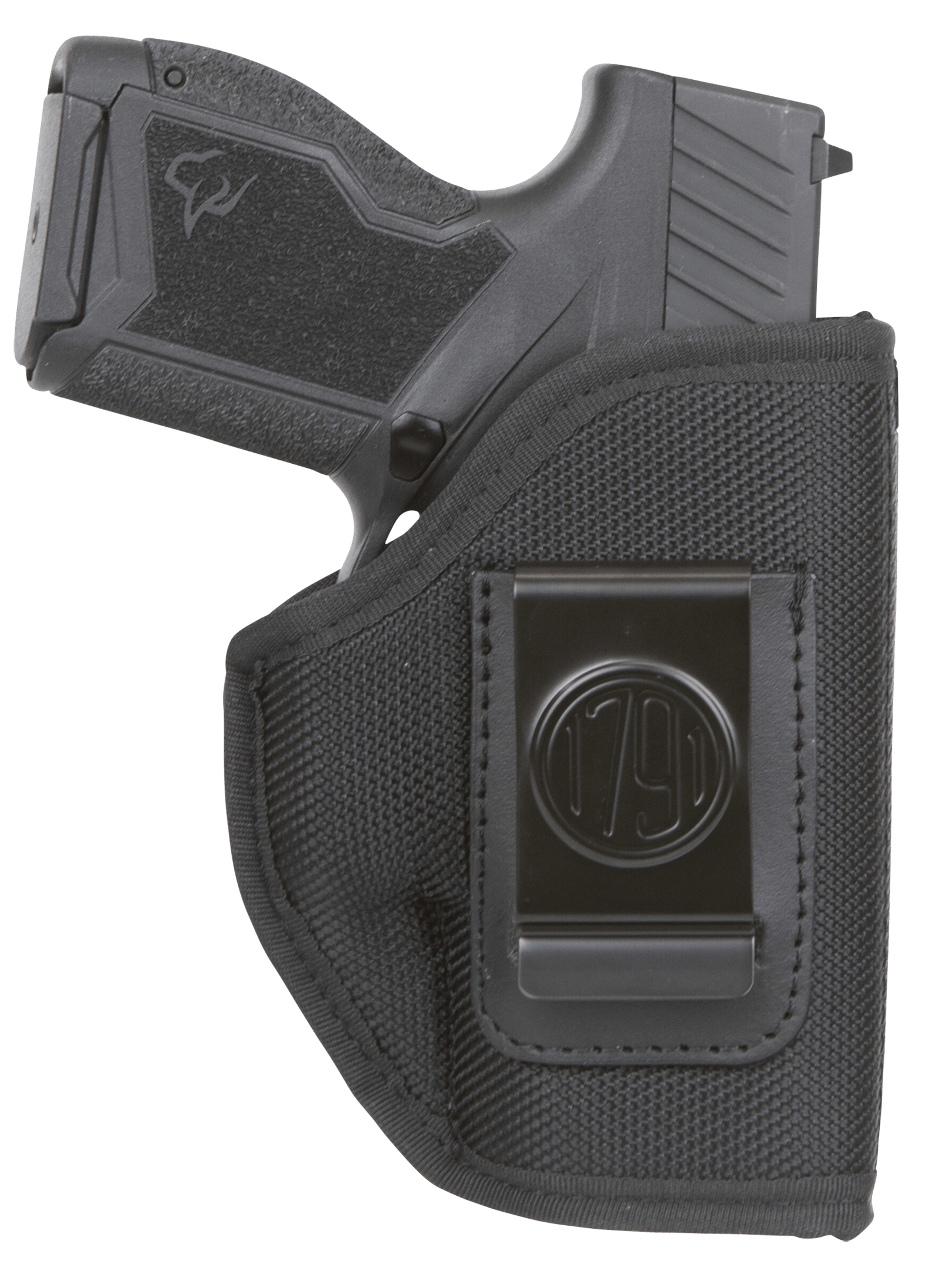 1791 Gunleather PNIWB1BLKR Premium Nylon  IWB Size 01 Black Ballistic Nylon Belt Clip Right Hand