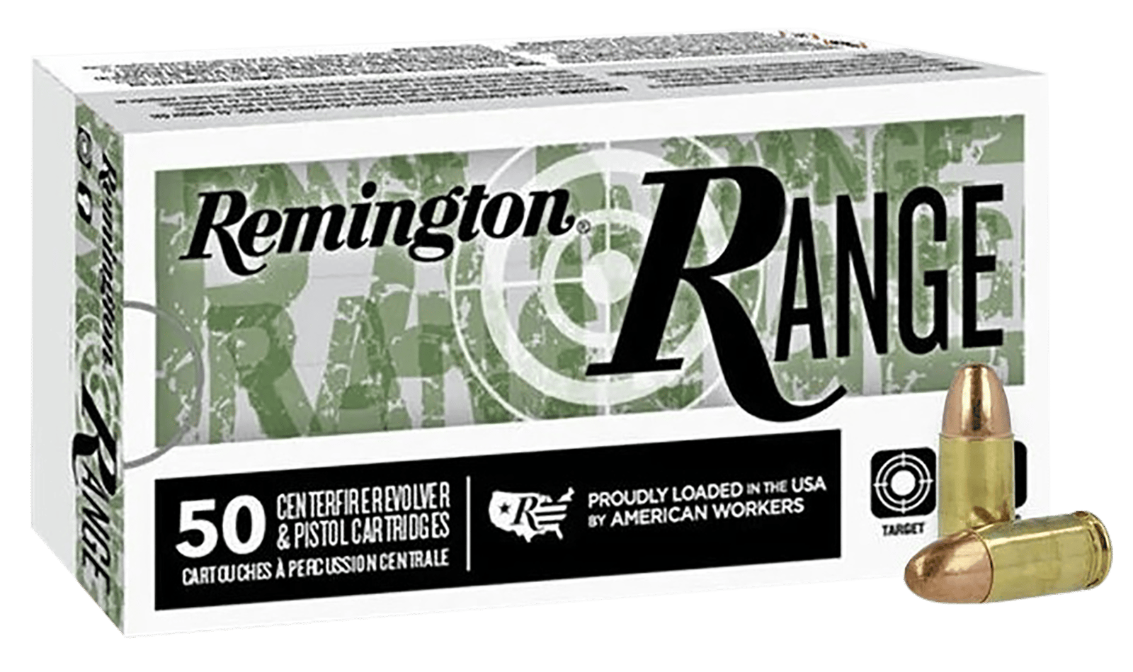 Remington Ammunition R27780 Range  9mmLuger 124gr Full Metal Jacket 50 Per Box/20 Case