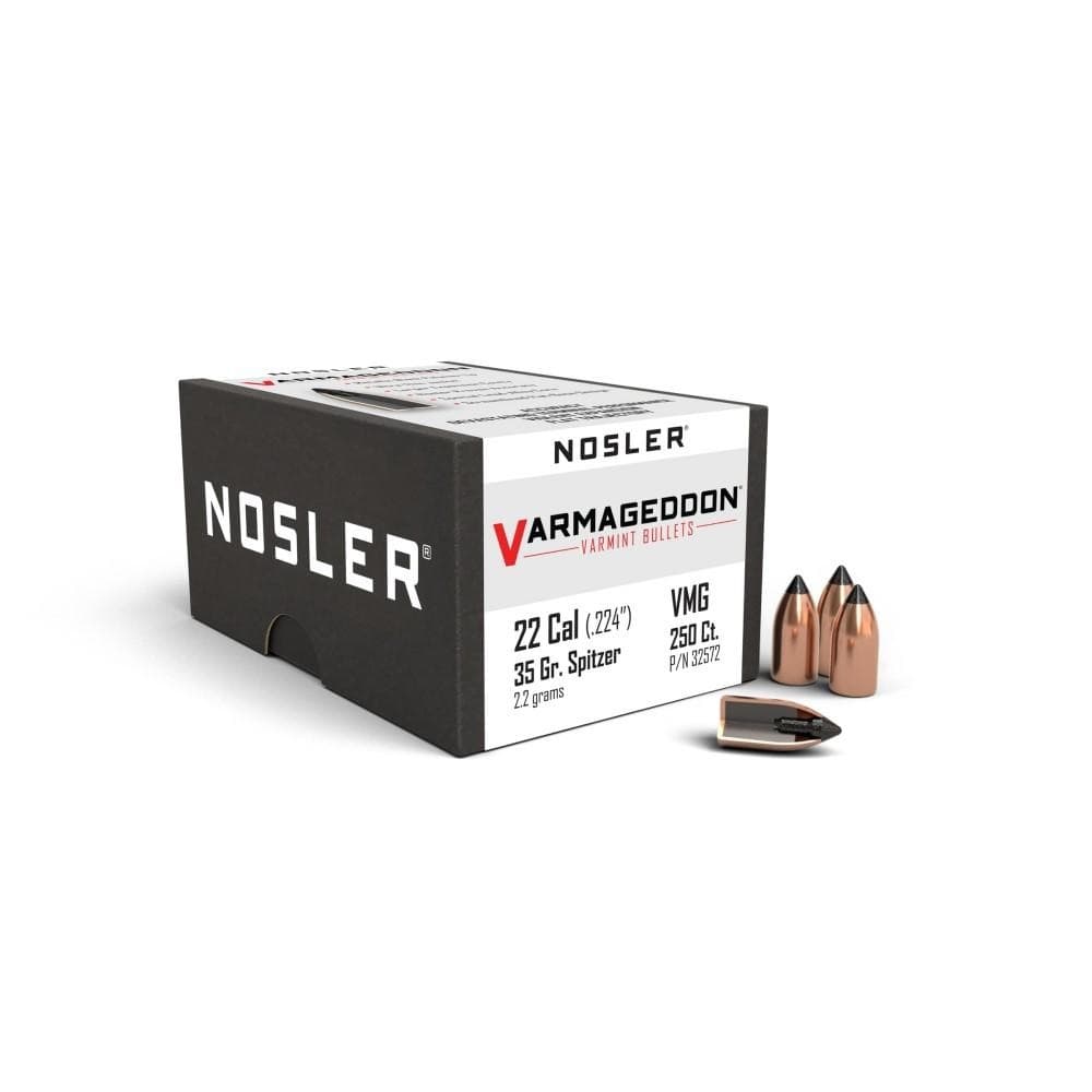 Nosler VarMageddon Rifle Bullets .22 cal .224" 35 gr FB-TIPPED 250/ct