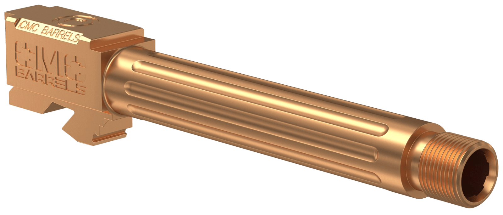 CMC Triggers 75513 Match Precision  9mm Luger 4.48" Fluted/Match Grade/Threaded Bronze DLC Stainless Steel, Compatible w/ Glock 17 Gen3-4