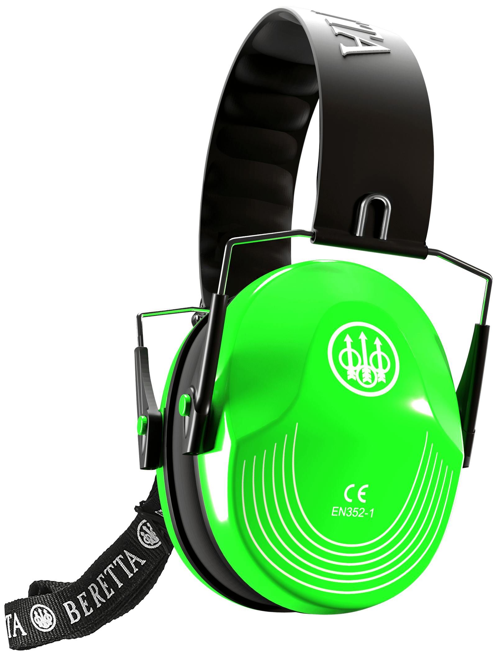 Beretta USA CF1000000207FF Safety Pro Muff 25 dB Florescent Green/Black