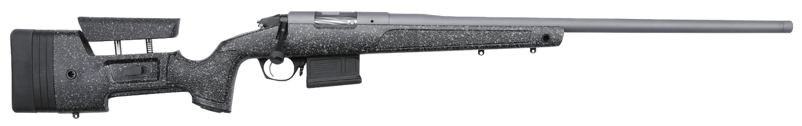 Bergara Rifles BPR2065PRC Premier HMR Pro 6.5 PRC 2+1 26" Threaded Barrel, Tactical Gray Cerakote, Black with Gray Fleck Stock