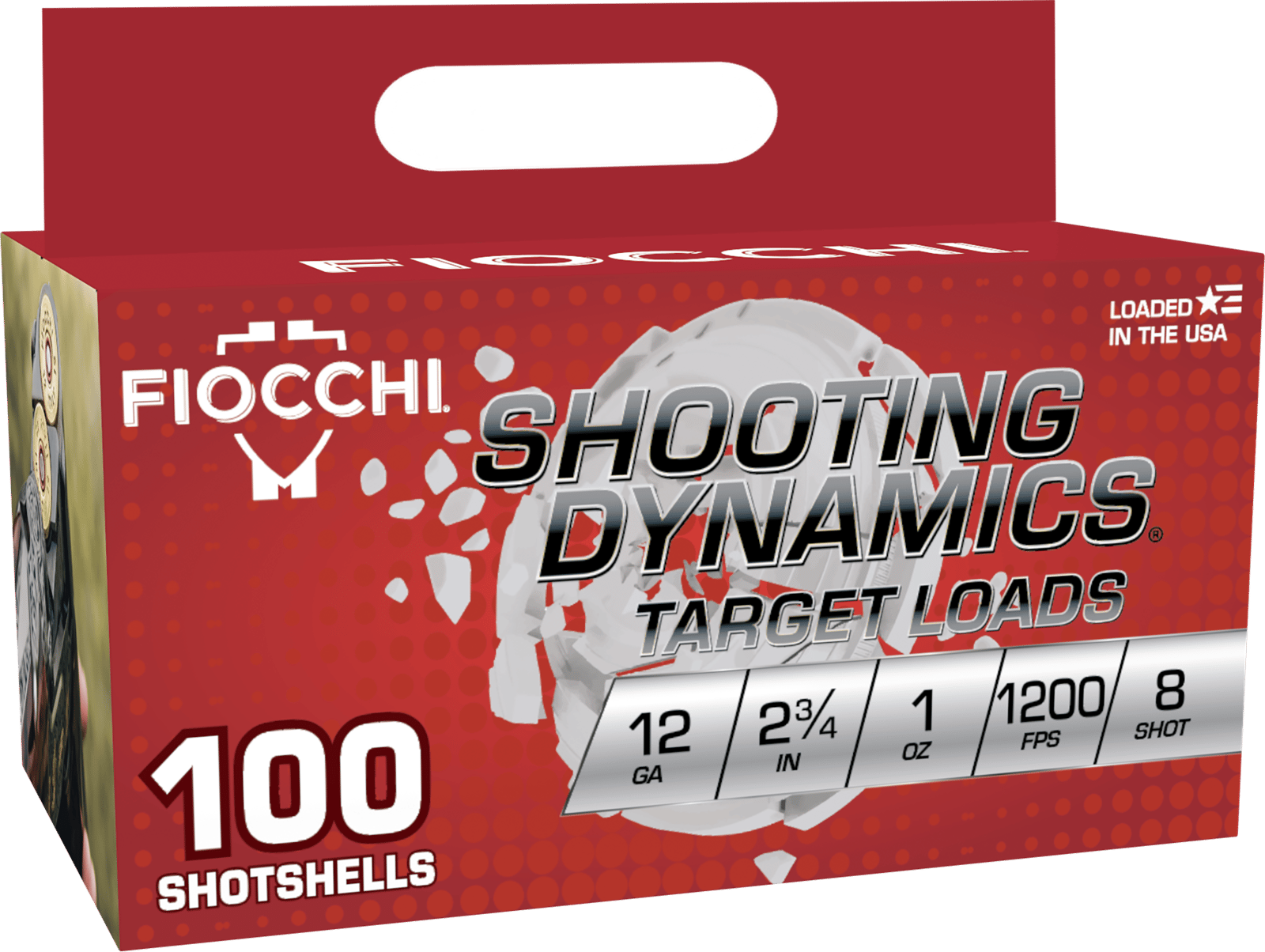 Fiocchi 12SDB18 Shooting Dynamics  12Gauge 2.75" 1oz 8Shot 100 Per Box/2 Case