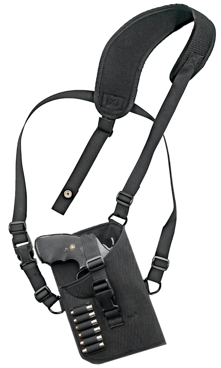 GrovTec US Inc GTHL15102R Trail Pack  Shoulder Black Nylon Harness Fits Med/Lg DA Revolver Fits 3-4" Barrel Right Hand