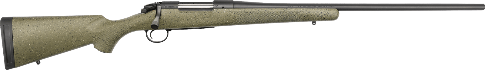 Bergara Rifles B14LM101C B-14 Hunter 300 Win Mag 3+1 24" Graphite Black Cerakote Barrel, SoftTouch Speckled Green Fixed American Style Stock