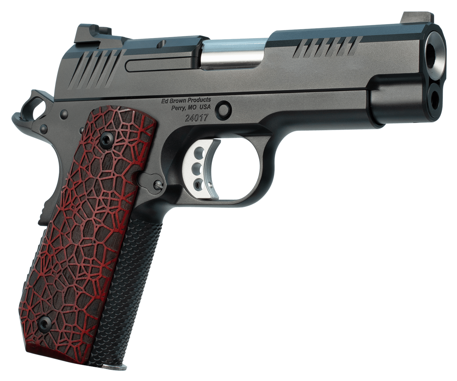 Ed Brown EVOKC9G4 1911 EVO KC9 9mm Luger 9+1 4" Stainless Bull Barrel, Black Gen4 Serrated Carbon Steel Slide & Frame w/Beavertail, Black G10 Grip, Ambidextrous