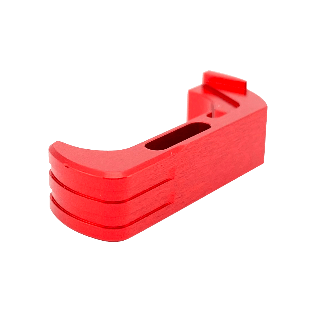 Cross Armory CRG5MCRD Mag Catch  Extended Compatible w/Glock Gen4-5 Red Anodized Aluminum