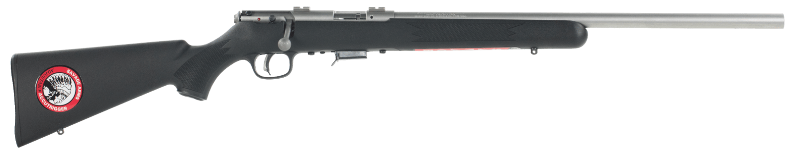 Savage Arms 96703 93R17 FVSS Full Size 17 HMR 5+1 21" Matte Heavy Button Rifled Barrel, Matte Drilled & Tapped Stainless Steel Receiver, Matte Black Fixed Synthetic Stock, Right Hand