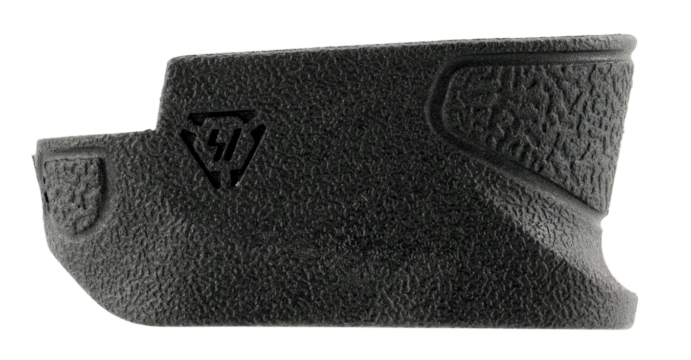 Strike Industries EMPMPS Enhanced Magazine Plate  made of Polymer with Black Finish & Extra Gripping Surface for S&W M&P Shield Magazines (Adds 2rds 9mm Luger, 1rd 40 S&W)