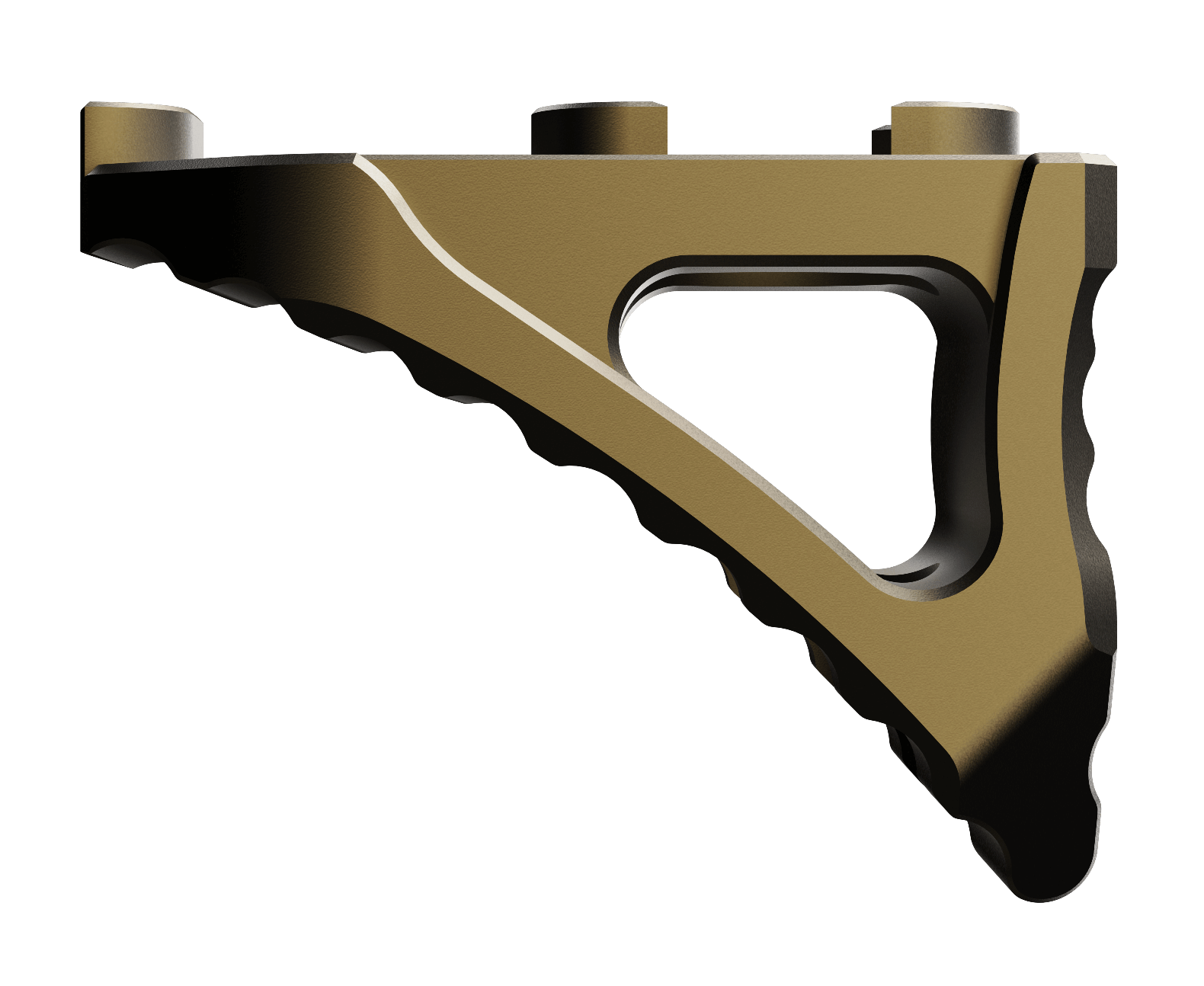 Rise Armament RA030SB Micro Hand Stop  Skeletonized Spartan Bronze Aluminum for M-LOK Handgaurd