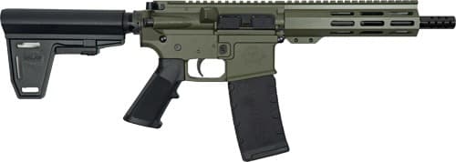 GLFA AR15 PISTOL 300 AAC 7.5" W/ BRACE NITRIDE BBL OD GREEN