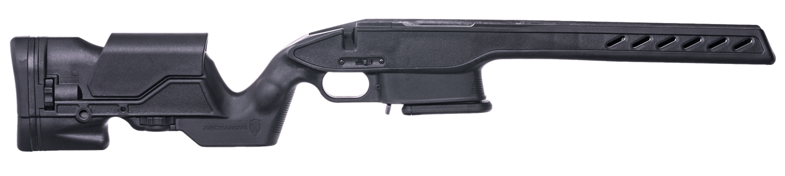 Archangel AAS10 Precision Elite Black Synthetic Fixed w/Adjustable Cheek Riser Fits Savage 10/11 Short Action