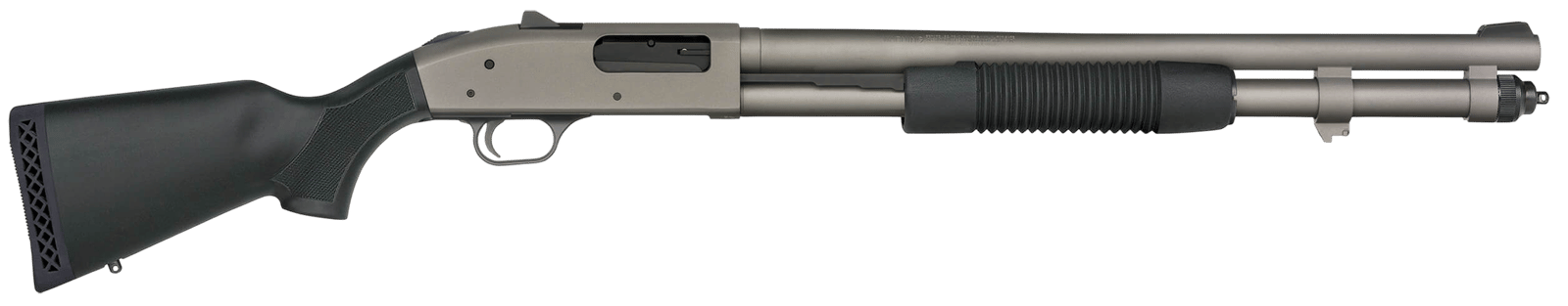 Mossberg 50796 590A1 NFA Pro 12 Gauge 3" 5+1 20" Tungsten Gray Cerakote Barrel & Drilled & Tapped Steel Receiver, Black Synthetic Stock