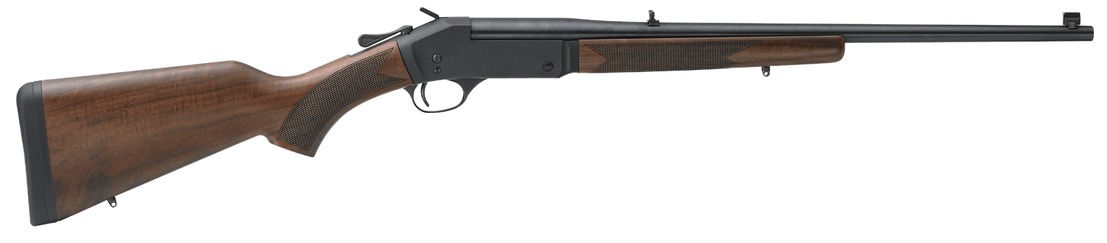 Henry H01544 Single Shot  44 Rem Mag Caliber with 1rd Capacity, 22" Barrel, Overall Blued Metal Finish & American Walnut Stock, Right Hand (Full Size)