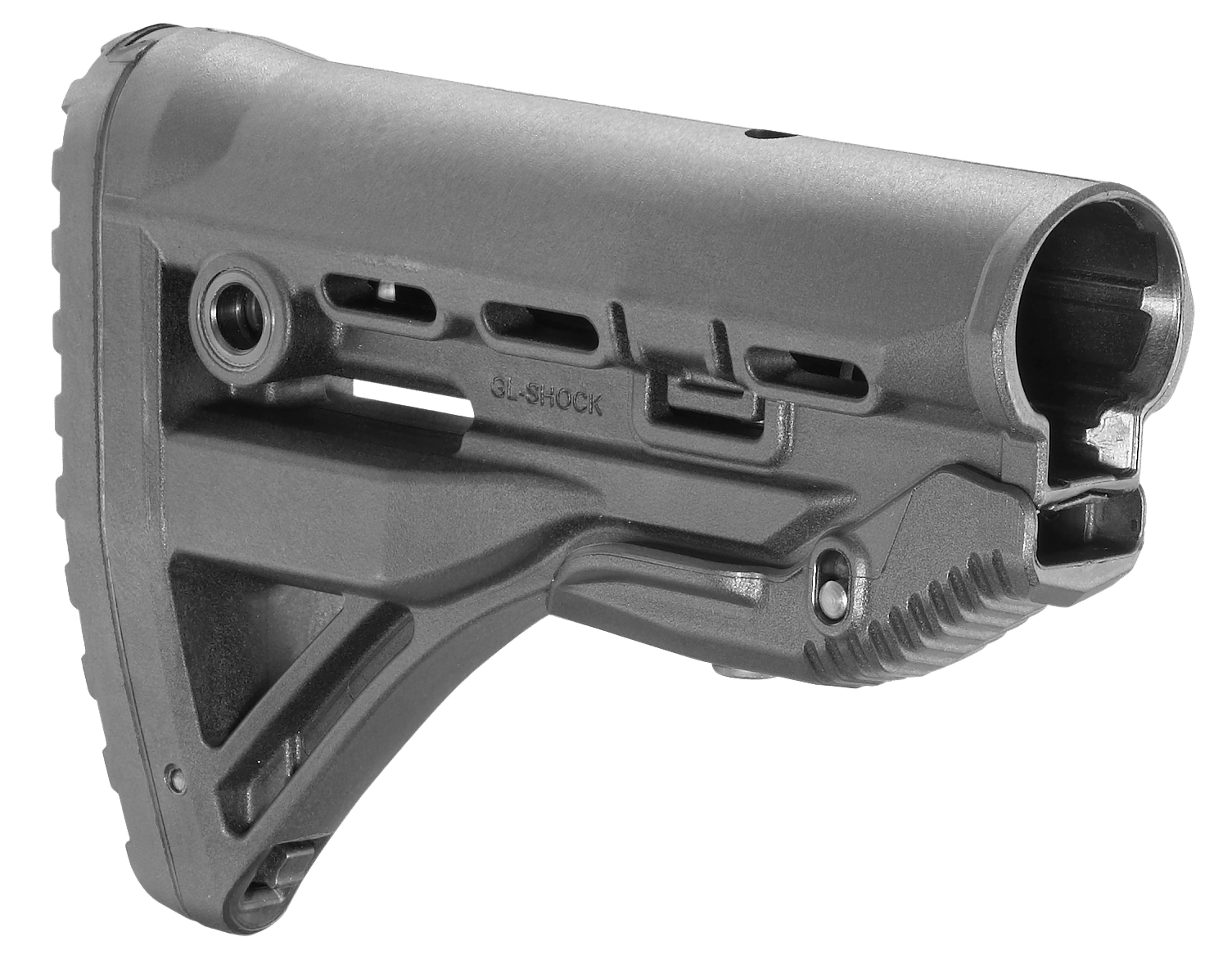 FAB Defense FXGLSHOCK GL-Shock  Buttstock for M16/ M4 w/Anti-Rattle Mechanism Black Polymer